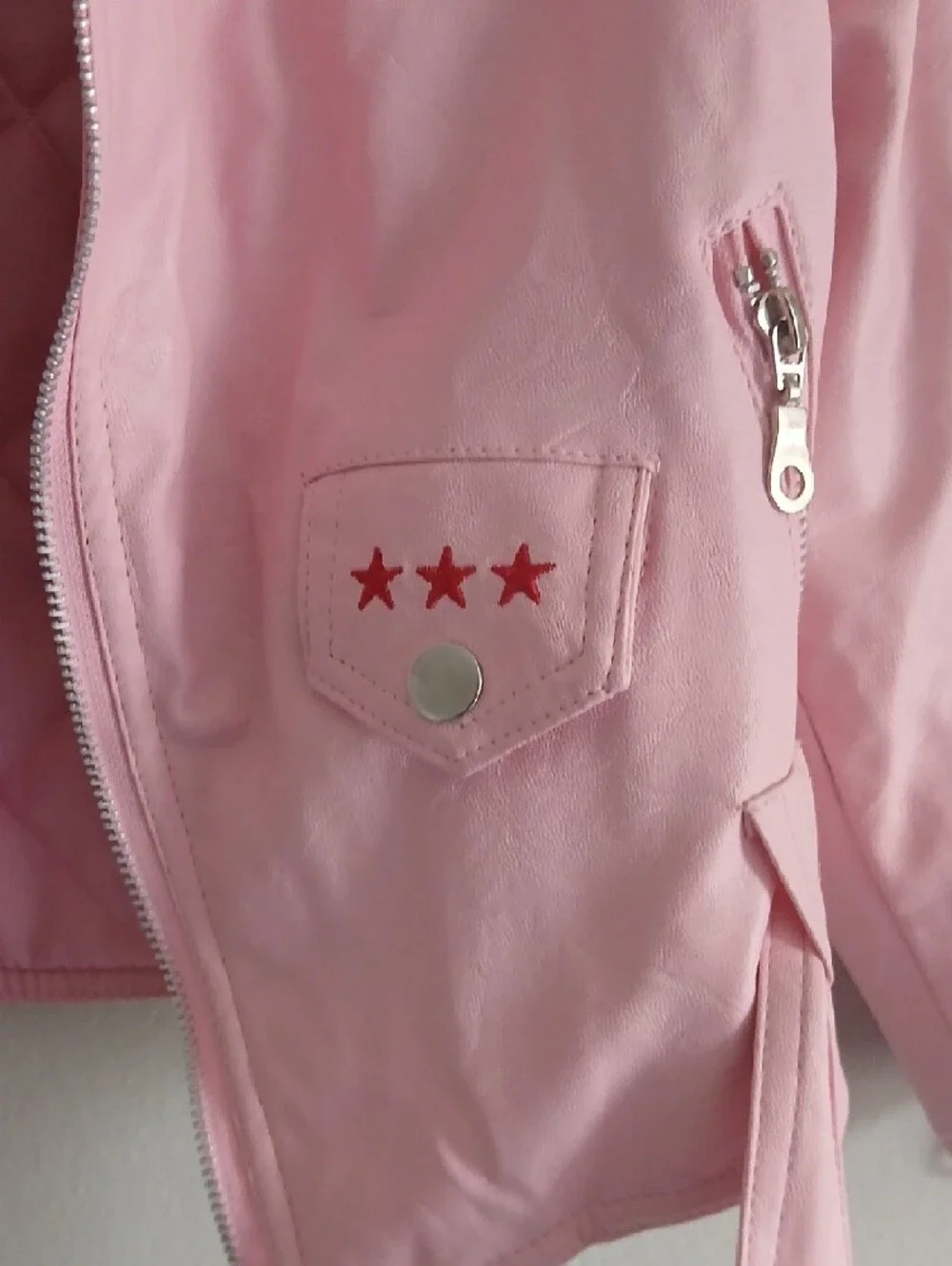 Girls' Pink Moto Jacket